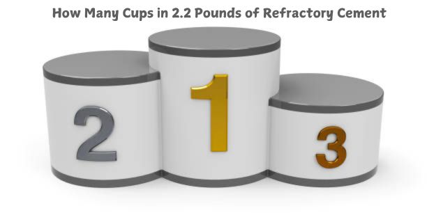 Measuring cups with refractory cement.