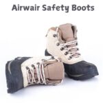 A pair of durable Airwair safety boots designed for workplace safety.